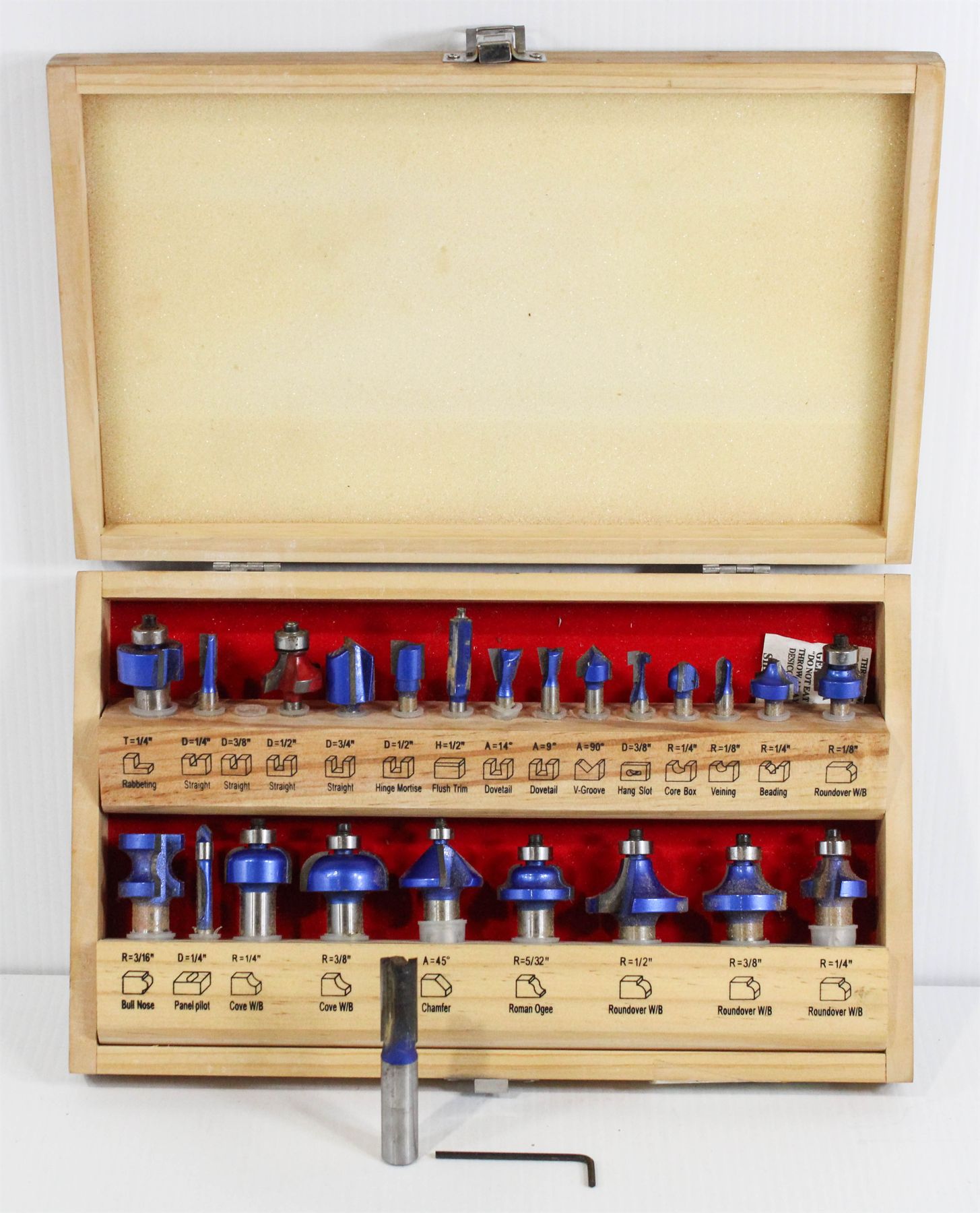 24PC CRAFTEX BLUE TORNADO DELUXE ROUTER BIT SET