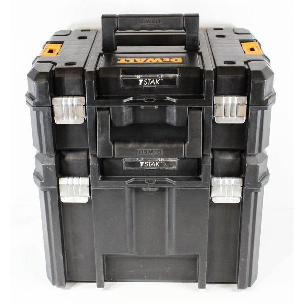 DEWALT T-STAK 2 TIER PORTABLE TOOL BOX ORGANIZER