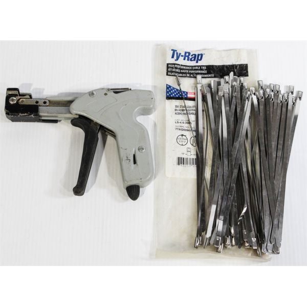 CABLE TIE GUN W/ STAINLESS STEEL CABLE TIES