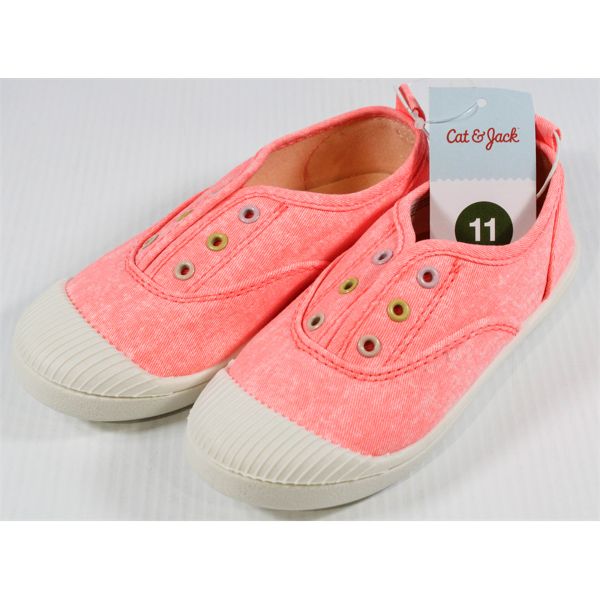 GIRLS CAT AND JACK LIP ON SNEAKERS- SIZE 13