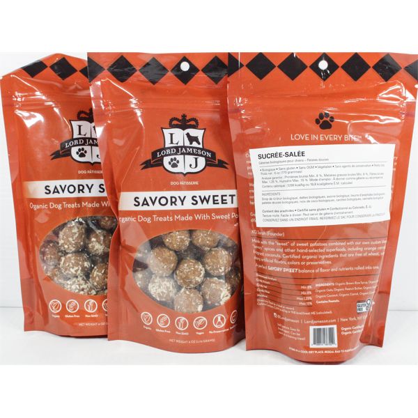 3 LORD JAMESON ORGANIC DOG TREATS - SAVORY SWEET