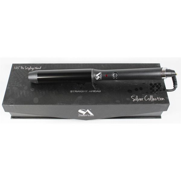 STRAIGHT AHEAD BLACK 1.25" PRO HAIR STYLING WAND