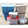 Image 1 : ASSORT. PLASTIC BINS AND LIDS