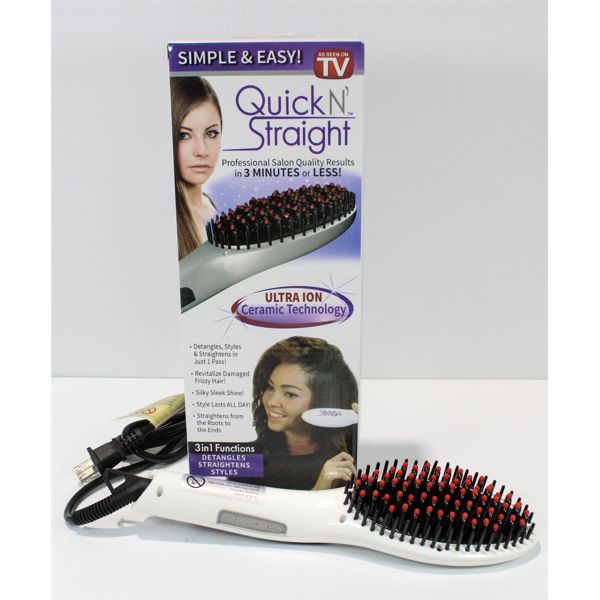  QUICK 'N' STRAIGHT 3-IN-1 IONIC STRAIGHTENING BRUSH