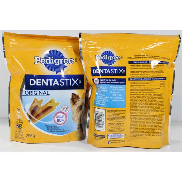 2 PEDIGREE DENTA STIX ORIGINAL - 58 STIX EA - 396G