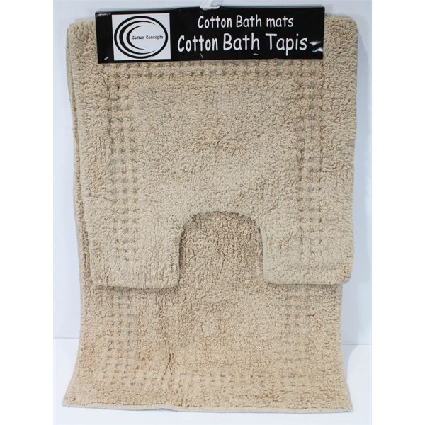 COTTON 2 PCE BATH MAT SET 