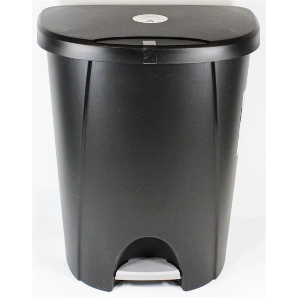 BLACK 25 L STERLITE STEP ON GARBAGE CAN	