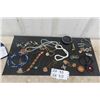 Image 1 : Jewelry ; Sterling Silver Necklace, Brooches, Cuff Links, Various 