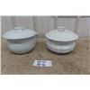 Image 1 : 2 Vintage Porcelain Chamber Pots with Lids