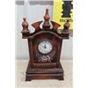 Image 2 : 3 Different Clocks; Wooden Mantle Clock, Round Antiquite De 