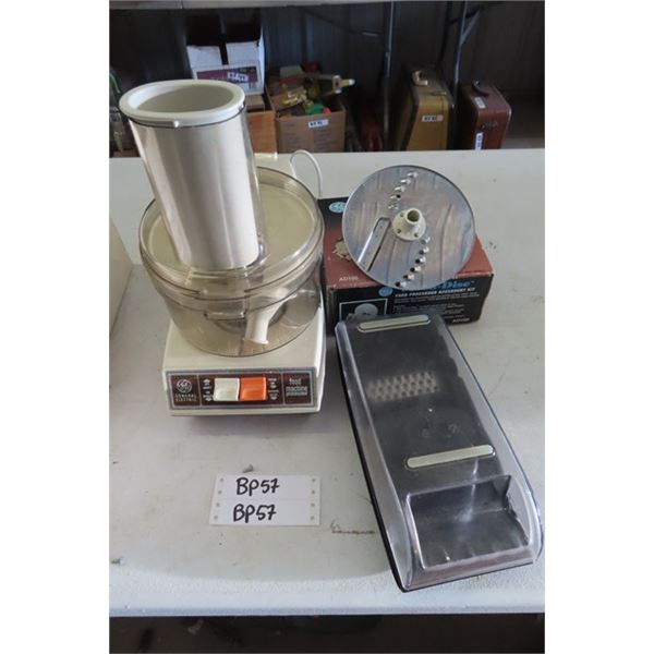 General Electric Food Processor + Accessories, Hand Shredder