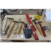 Image 1 : Assorted Hammers, Level, Hack Saw, Tool Pouch