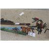Image 1 : Art Painting on Saw, Wooden Duck - from Wind Vane? Ammo Casings