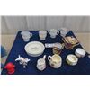 Image 1 : Fire King Cream + Sugar Set, Noritake Cream + Sugar Set, Wedgewood 