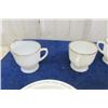 Image 3 : Fire King Cream + Sugar Set, Noritake Cream + Sugar Set, Wedgewood 