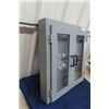 Image 2 : 2 Door with Glass Insert Wall Mounted Key Cabinet 3" X 20" x 21"
