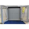 Image 3 : 2 Door with Glass Insert Wall Mounted Key Cabinet 3" X 20" x 21"