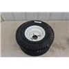 Image 1 : Carlisle 18 x 9.50 - 8 NHS Turf Saver Tire Mounted on Rim - Never Used