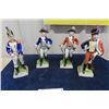 Image 1 : 4 Dresden Porcelain Figurines - Military 10" Tall