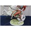 Image 3 : Dresden Porcelain Horse + Rider 12" Tall