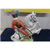 Image 4 : Dresden Porcelain Horse + Rider 12" Tall