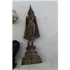 Image 3 : 5 Asian Figurines - 1 Brass + Stone Carvings