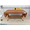 Image 4 : Teak Drop Leaf Coffee Table 17" x 18" x 34"  plus 17" Of Extension