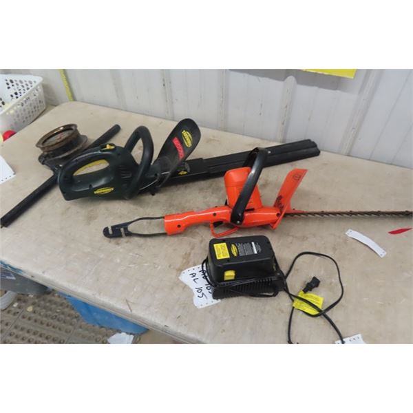 Yard Works Cordless Hedge Trimmer 18V & B+D Electric Hedge Trimmer