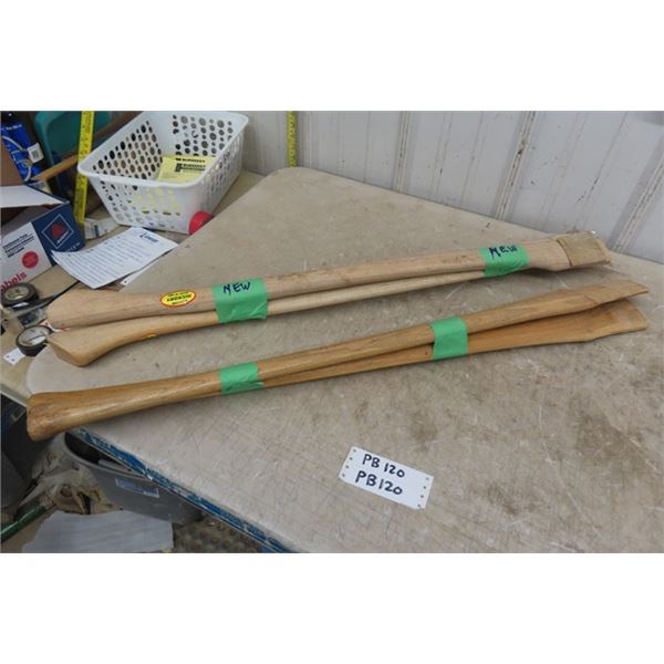 4 Brand New Wooden Axe Handles 36" Long