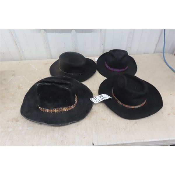 4 Felt Cowboy Hats