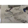 Image 2 : 3 Full Tool Boxes ; Vice Grips, Allen Wrenches, Crescent Wrenches