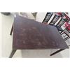 Image 3 : Wooden Table 30" x 33" x 60" & 5 Chairs - Table Top in Rough Condition