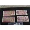 Image 1 : (4) Canadian $2 Bills - (2) 1974 + (2) 1986
