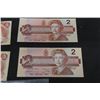 Image 2 : (4) Canadian $2 Bills - (2) 1974 + (2) 1986