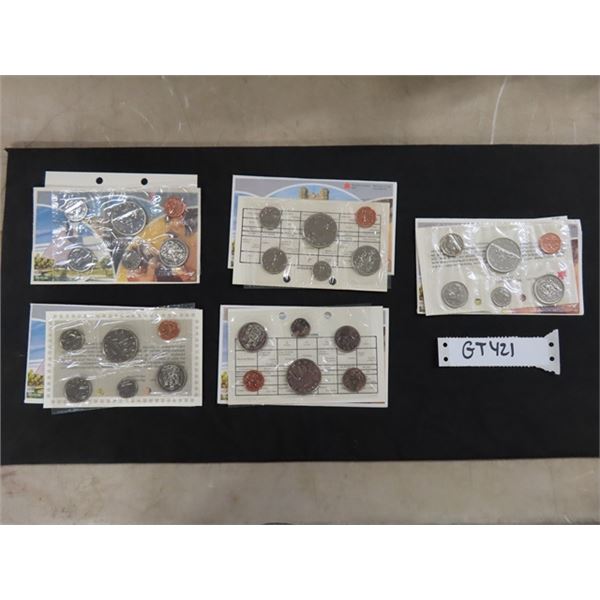 1980 - 1984 Inclusive Canada Uncirculated Coin Sets with Envelope - Royal Canadian Mint