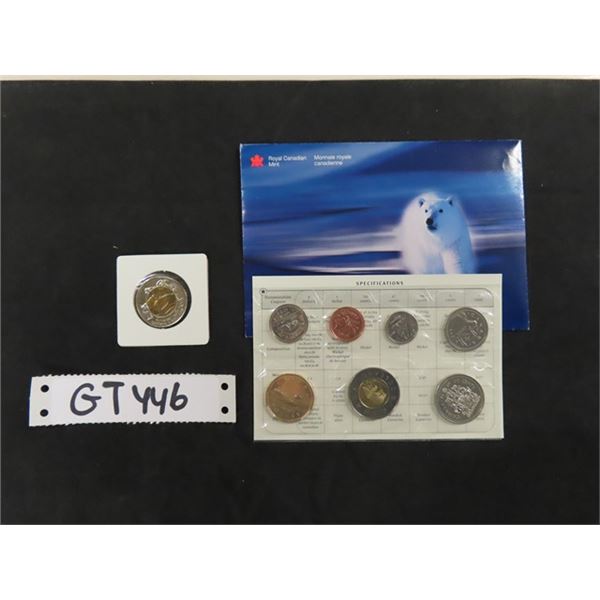 1999 Royal Canadian Mint Uncirculated Coin Set + 1999 Nunavut $2 Coin