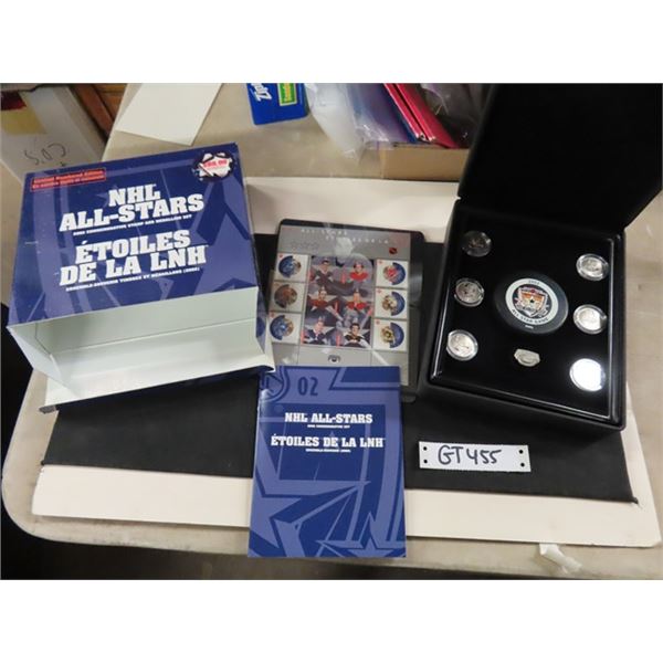 2002 NHL All Stars Commemorative Stamp + Coin Collection Set - Canada