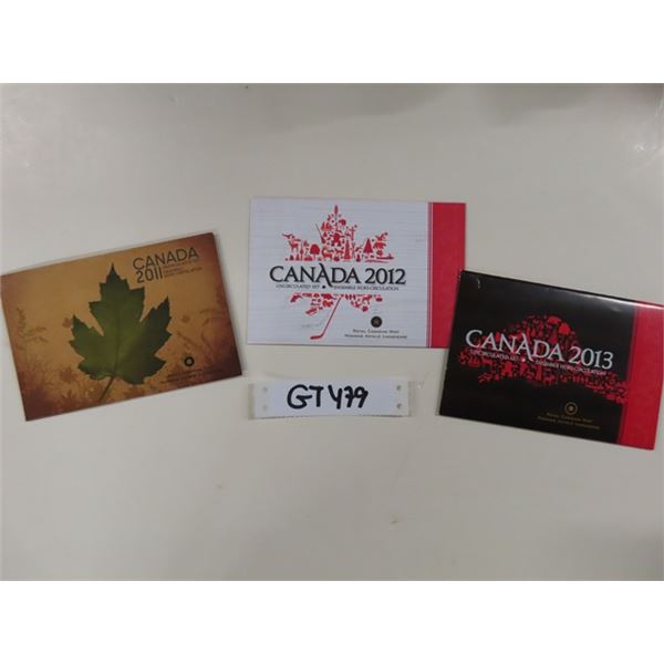 2011-2013 Canada Uncirculated Coin Sets with Envelope - Royal Canadian Mint