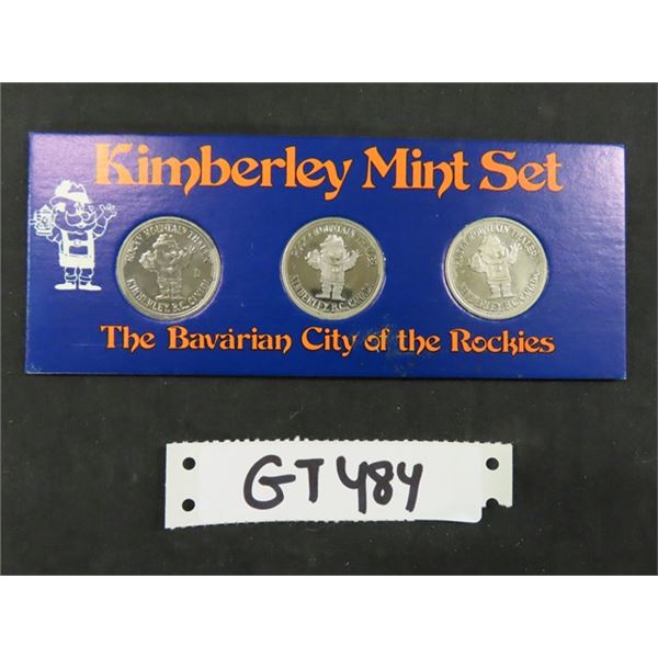 Kimberly Mint Set- Bavarian City of The Rockies 3 Coin  Set 1974, 75, 76