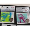 Image 2 : 8 Vancouver 2010 Olympic Games 25 cent Coins Sealed on Cards - Petro 