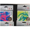 Image 4 : 8 Vancouver 2010 Olympic Games 25 cent Coins Sealed on Cards - Petro 