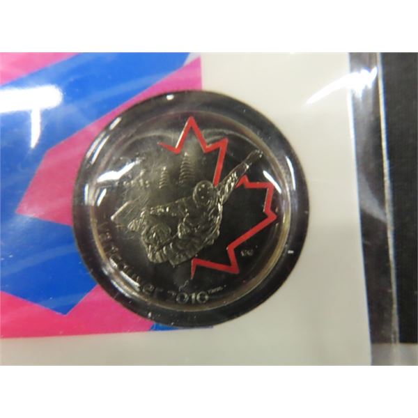 8 Vancouver 2010 Olympic Games 25 cent Coins Sealed on Cards