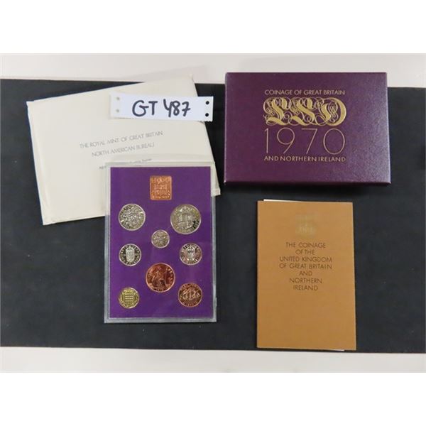 1970 Coinage of Great Britain + Northern Ireland Proof Set Encapsulated 