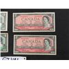 Image 3 : (2) 1954 Canada $1 Bills + (2) $2 Bills