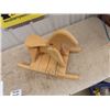 Image 4 : Small Wooden Hand Made Rocking Horse 17" by 24" 