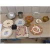 Image 1 : Assorted Dishware Including Queen Coronation Plate, Flour Sifter, 