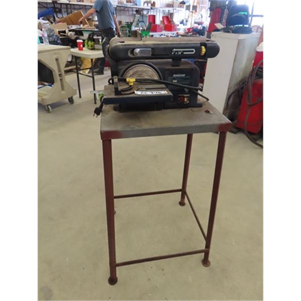 Mastercraft 4  x 36  Belt + Disc Sander on Metal Stand 34  Tall