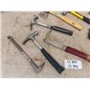 Image 3 : Assorted Claw Hammers, Nail Puller, Prybar, Hatchet