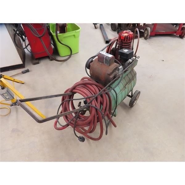 Portable Air Compressor with Military Aircraft Oxygen Tank - Great Look! 