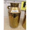 Image 3 : Pair of Vintage Milk/ Cream Cans with Brass Finish - 1 is Peeling - 